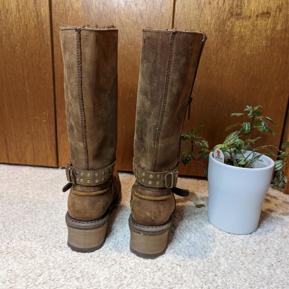 Caterpillar Woman's Florencia Brown Leather Mid Calf Waterproof Boots - Picture 4 of 12